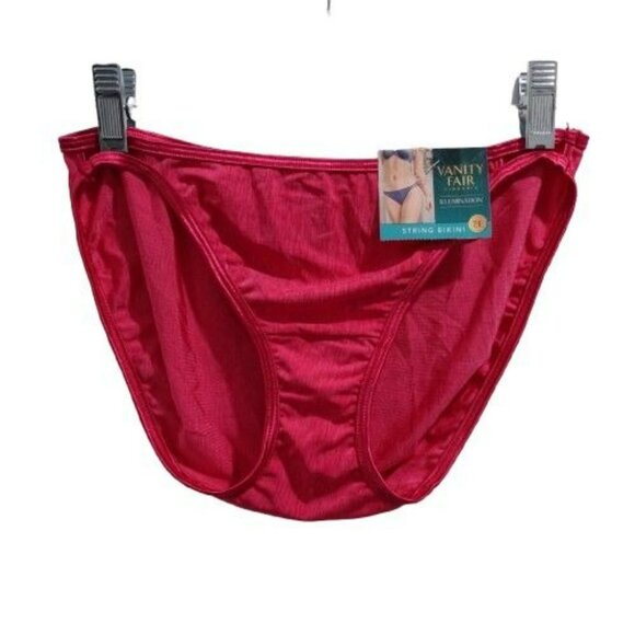 NEW Vanity Fair Illumination String Bikini Underwear Size Large Pink 18108 - Picture 1 of 4